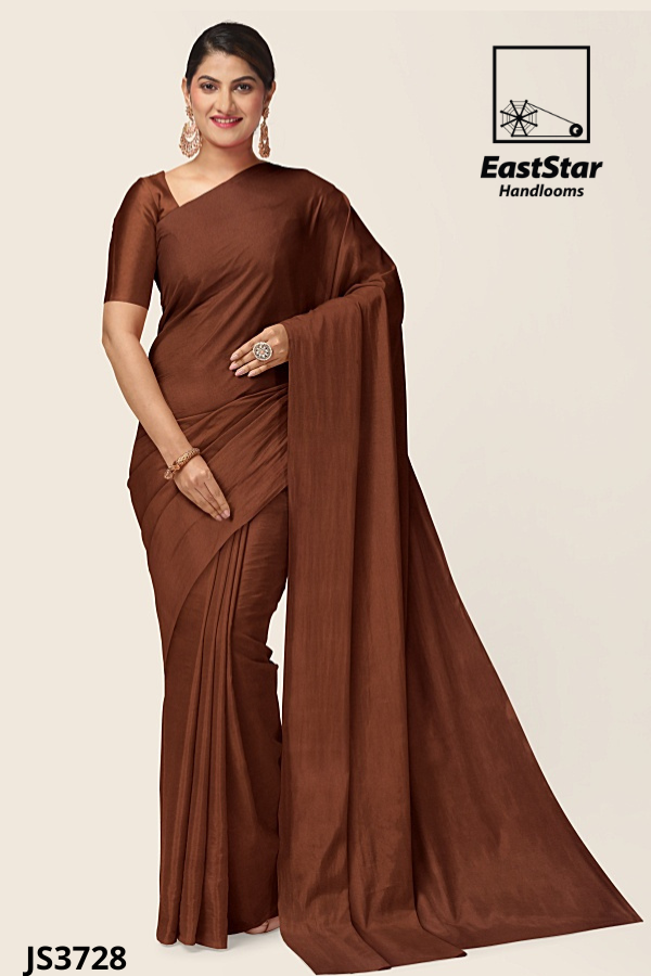 Brown  Handloom Silk Saree JS3728