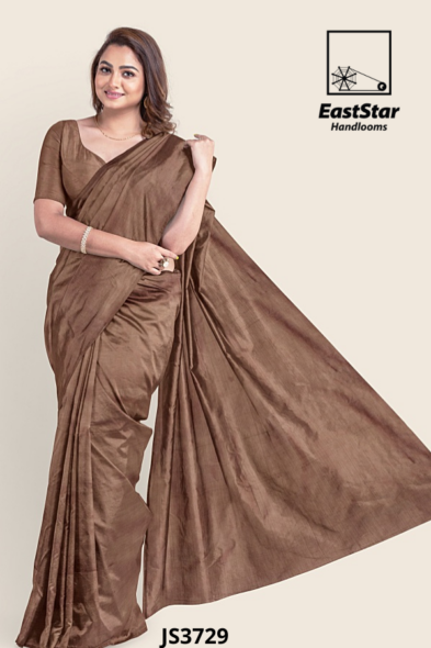 Brown Handloom Silk Saree JS3729