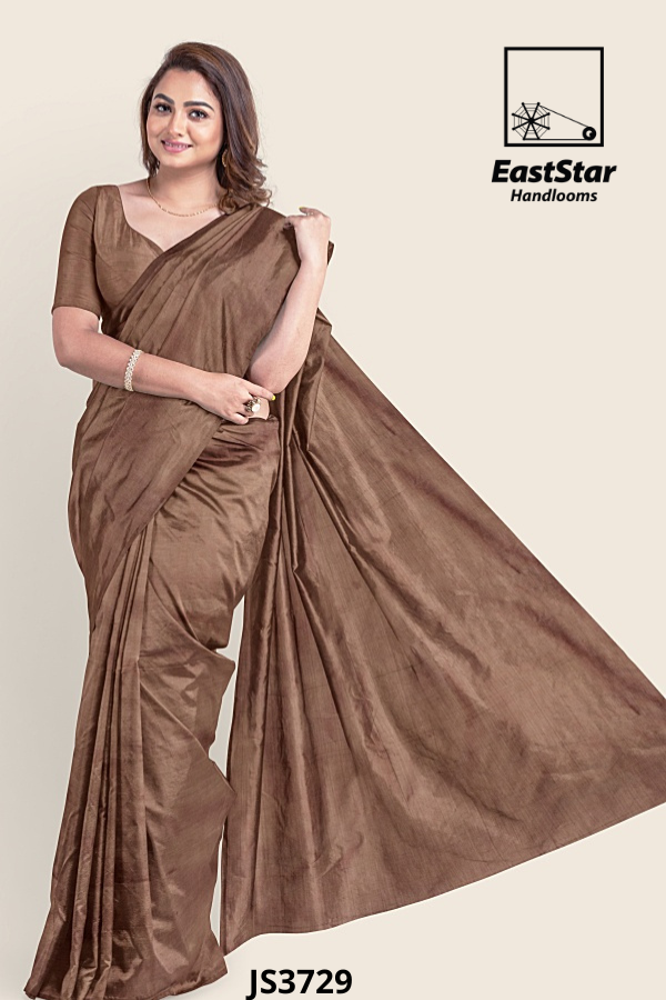 Brown Handloom Silk Saree JS3729