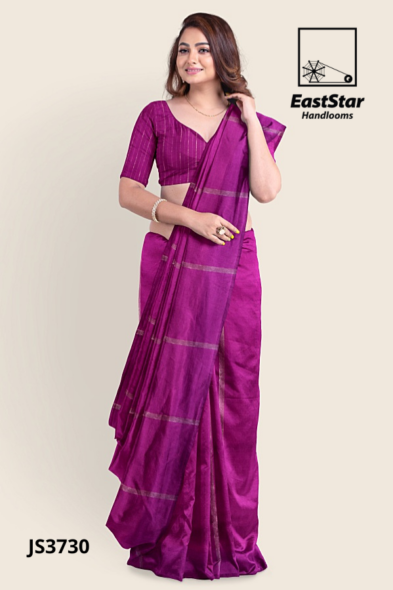 Magenta Handloom Silk Saree JS3730