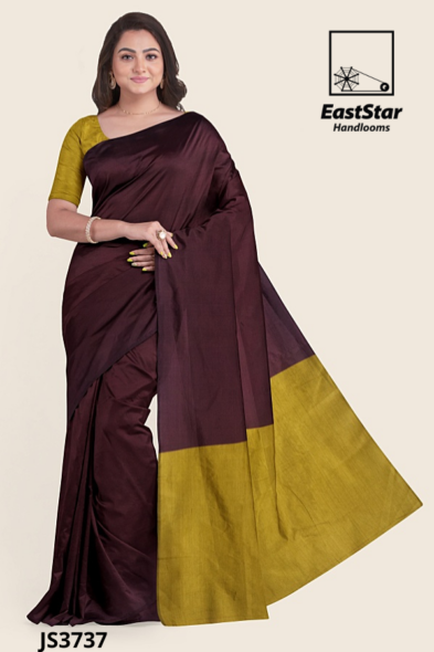 Maroon Handloom Silk Saree JS3737