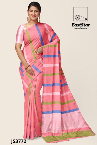 pink  Handloom Silk Saree JS3772
