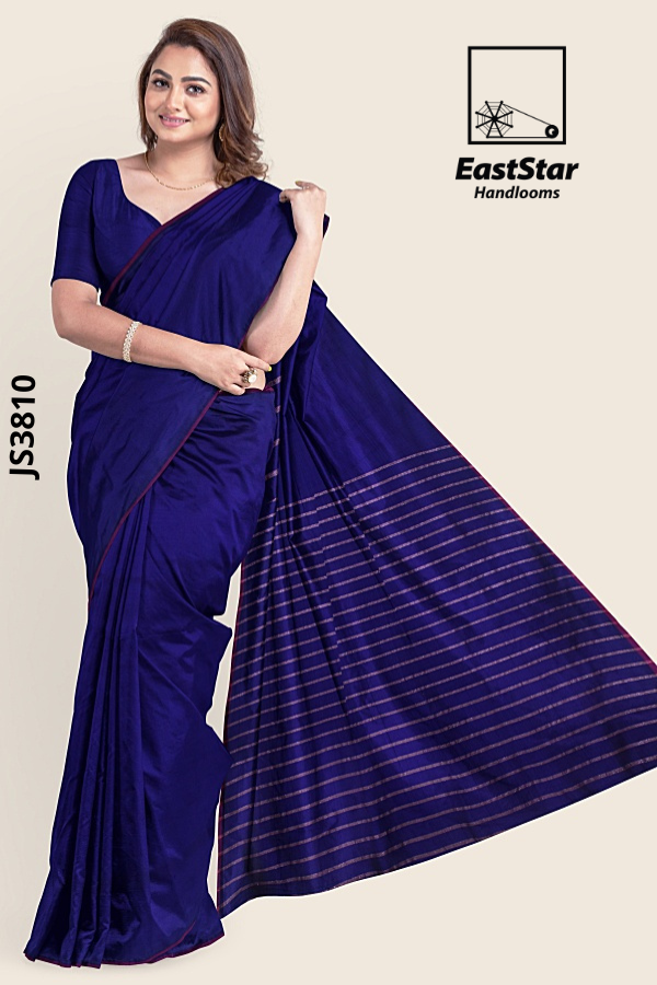 Royal blue Handloom Silk Saree JS3810