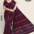 Burgundy  Handloom Silk Saree JS3812