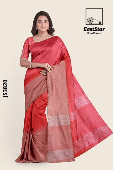 Two Tone Handloom Silk Saree JS3820