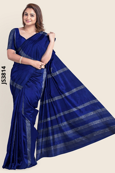 Royal  Blue Handloom Silk Saree JS3814