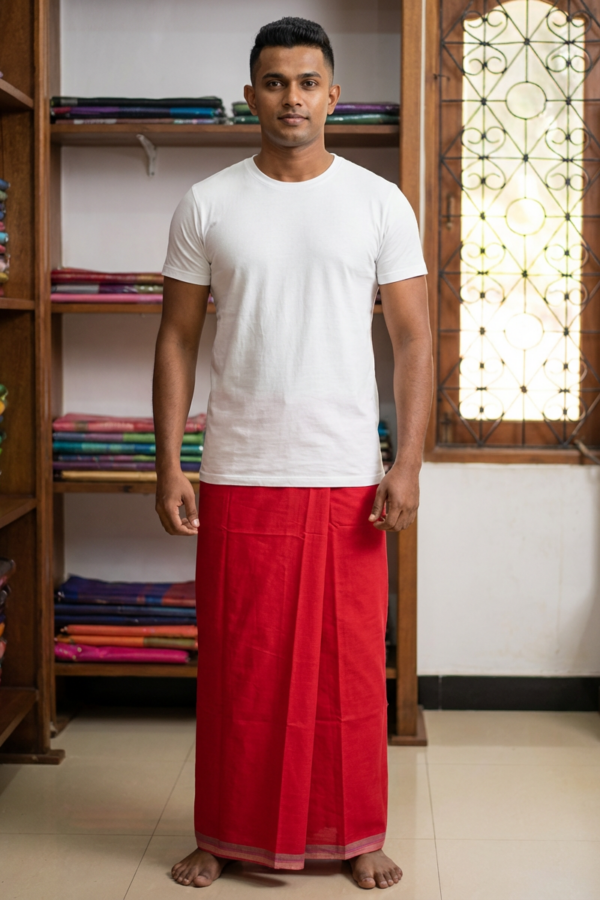 Red Handloom SAPTA Sarong CS3947