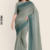 Dull Sea Green Handloom Cotton Saree DC3586