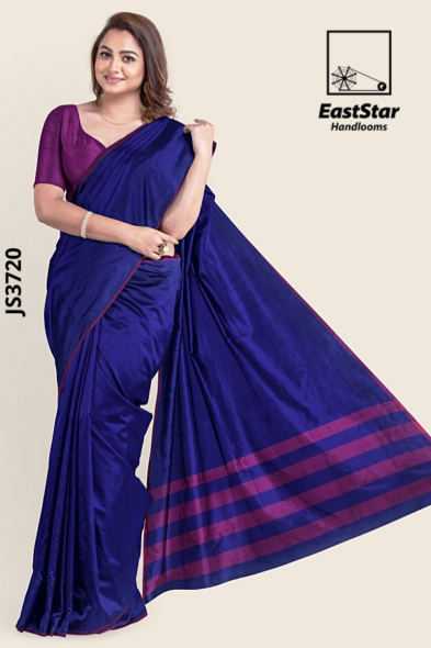 Royal Blue Handloom Silk Saree JS3720