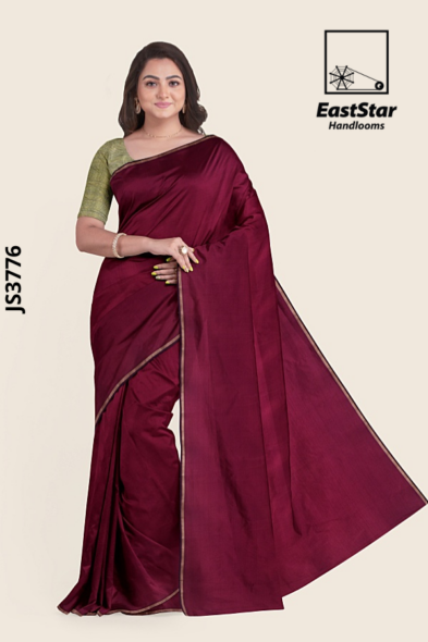 Marron  Handloom Silk Saree JS3776