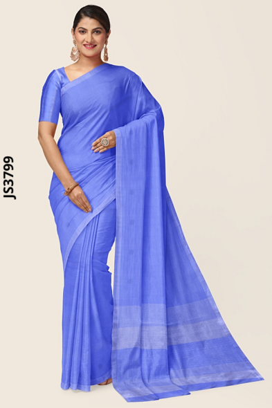 Blue  Handloom Silk Saree JS3799