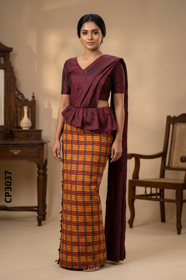 Deep Burgundy Handloom Premium Jacquard Cotton Saree CP3037 Deep Burgundy Handloom Premium Jacquard Cotton Saree CP3037