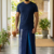 Navy Blue SAPTA Handloom Cotton Sarong CS3019