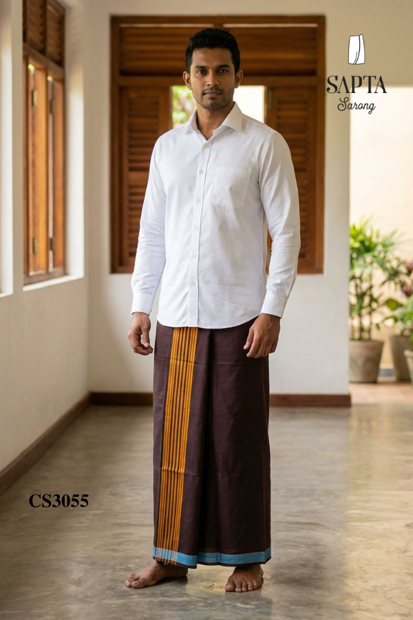 Brown Handloom SAPTA Sarong CS3055