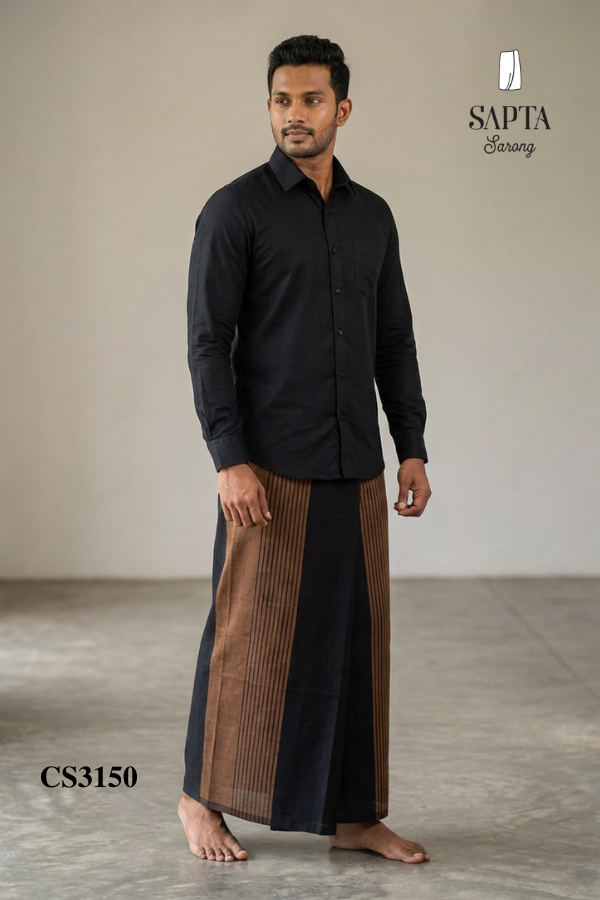 Black Handloom SAPTA Sarong CS3150
