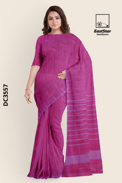 Magenta  Handloom Cotton Saree DC3557