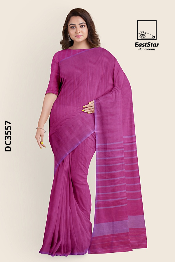 Magenta  Handloom Cotton Saree DC3557