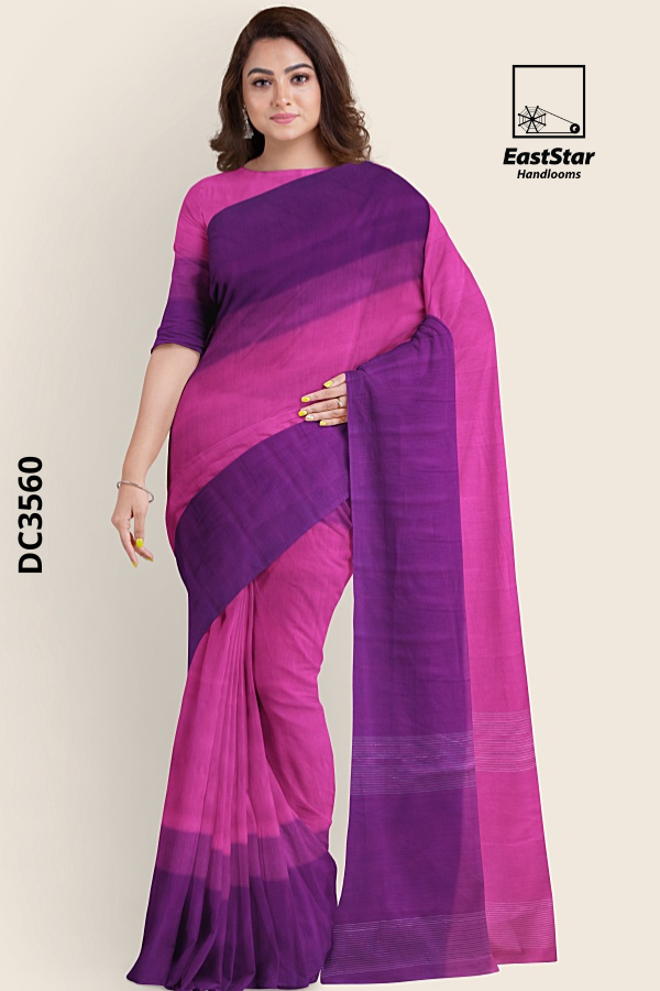 Pink purple Handloom Cotton Saree DC3560 Pink purple Handloom Cotton Saree DC3560