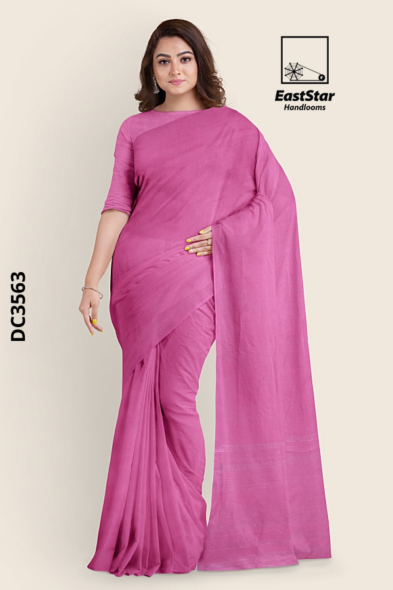 Pink  Handloom Cotton Saree DC3563