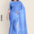 Periwinkle blue Handloom Cotton Saree DC3564