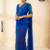 Blue  Handloom Embroidery Cotton Saree EMC2197