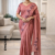Dusty Rose embroidered Rayon Saree EMS2006