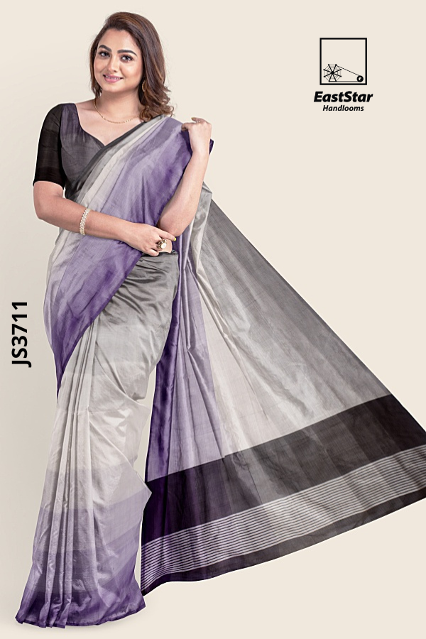 multi Tone  Handloom    Silk Saree JS3711