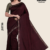 Deep plum  Handloom silk Saree JS3736