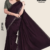 Deep plum  Handloom silk Saree JS3736