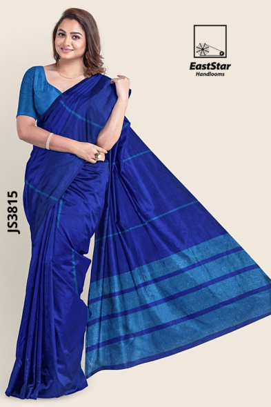 Blue Handloom silk Saree JS3815