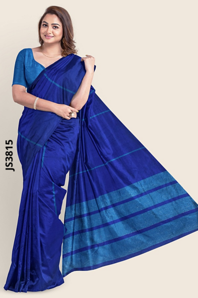 Blue Handloom silk Saree JS3815