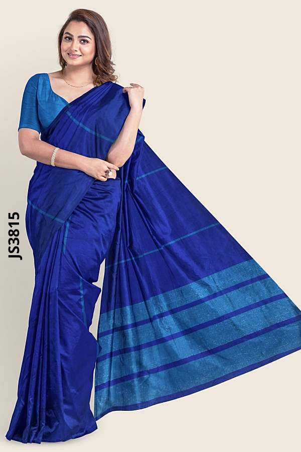 Blue Handloom silk Saree JS3815 Blue Handloom silk Saree JS3815