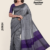 Grey purple  Handloom Silk Saree JS3824