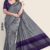 Grey purple  Handloom Silk Saree JS3824