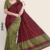 Two Tone Maroon Handloom silk Saree JS3842