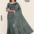 Deep Sage green  Handloom silk Saree JS3844
