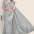 Light Grey Handloom Silk  Saree JS3845