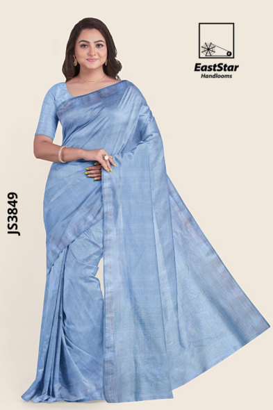 Light blue Handloom silk Saree JS3849