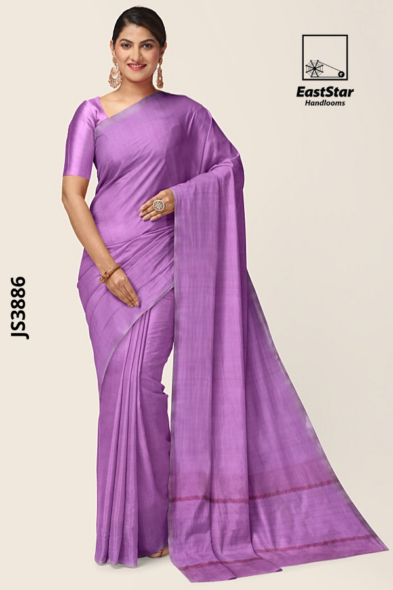 Lavender  Handloom silk Saree JS3886