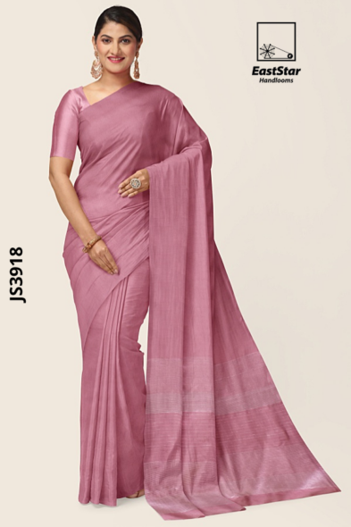 Dusty Rose Handloom Silk Saree JS3918