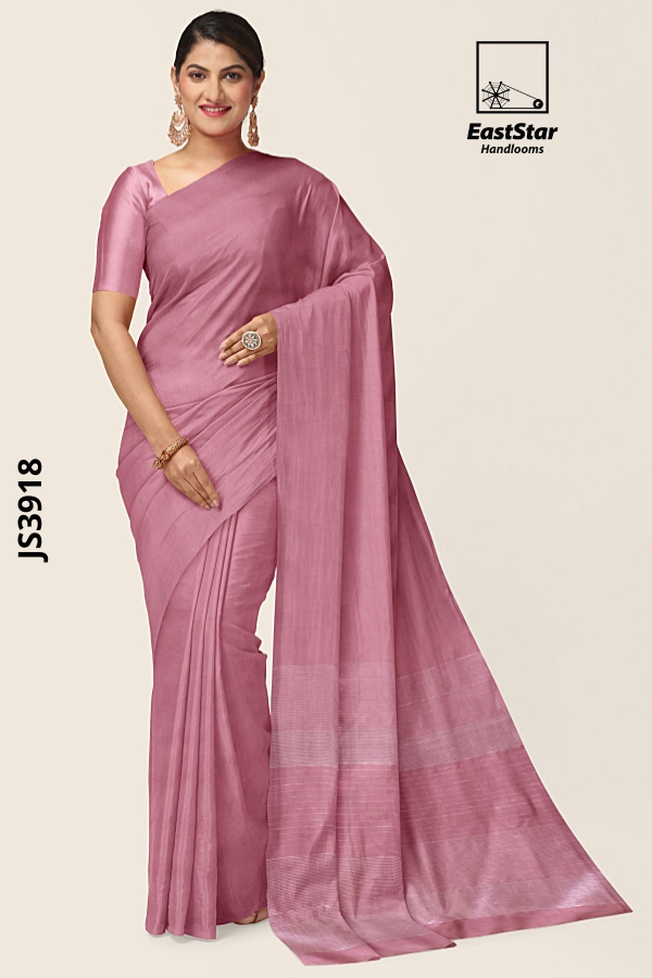 Dusty Rose Handloom Silk Saree JS3918