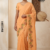 Orange Tone Embroidery Cotton Saree EMC2201