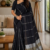Black  Handloom Cotton Saree BC1308
