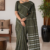 Olive Green Handloom Cotton Saree BC1390