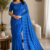 Rich Royal Blue  Handloom Cotton Saree BC2467