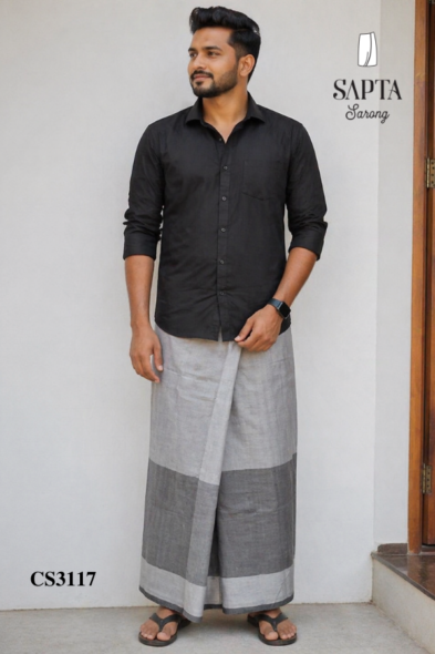 Grey Tone  Handloom SAPTA Sarong CS3117
