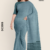 Dusty Teal Handloom Cotton Saree DC3595