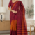 Maroon & orange tone  Handloom Cotton Saree DC3686