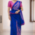 Navy Blue  Embroidery Rayon saree EMS2012