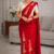 Red  Embroidery Rayon saree EMS2013
